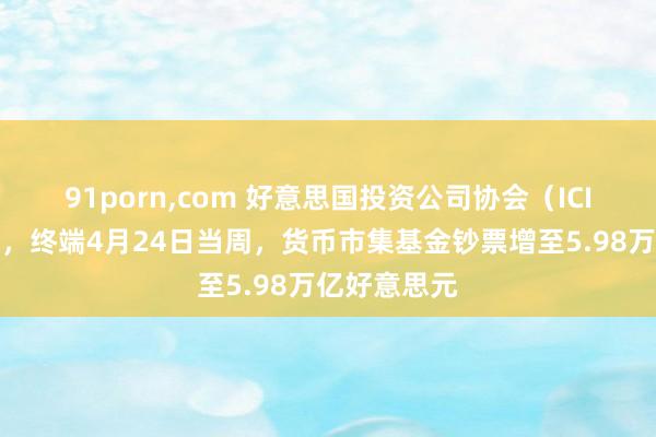 91porn,com 好意思国投资公司协会（ICI）数据涌现，终端4月24日当周，货币市集基金钞票增至5.98万亿好意思元